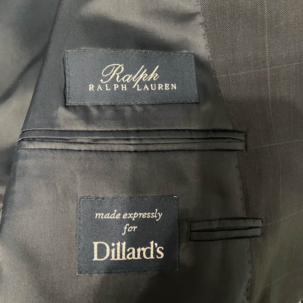 RALPH RALPH LAUREN 100% Wool Mens Navy 2 Button Blazer/Sportcoat 40R Career - Picture 4 of 17